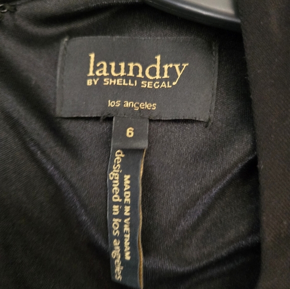 Laundry By Shelli Segal Black Bodycon Cold Shoulder Midi Dress With Rouching - Picture 3 of 4